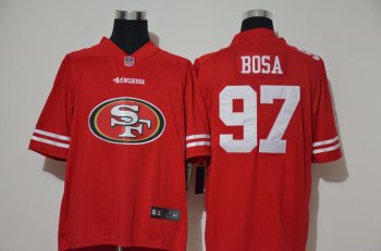 Nike 49ers 97 Nick Bosa Red Team Big Logo Vapor Untouchable Limited Jersey