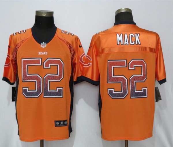 Nike Bears 52 Khalil Mack Orange Drift Fashion Elite Jersey