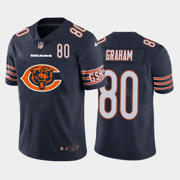 Nike Bears 80 Jimmy Graham Navy Team Big Logo Number Vapor Untouchable Limited Jersey