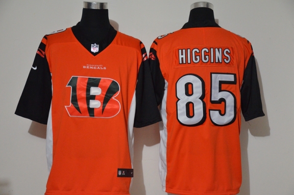 Nike Bengals 85 Tee Higgins Orange Team Big Logo Vapor Untouchable Limited Jersey