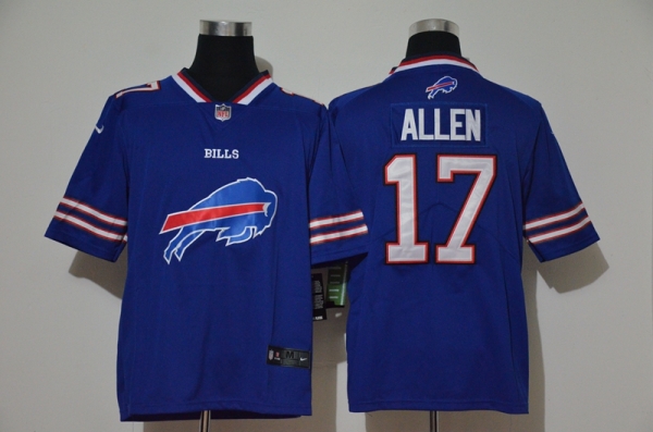 Nike Bills 17 Josh Allen Royal Team Big Logo Vapor Untouchable Limited Jersey