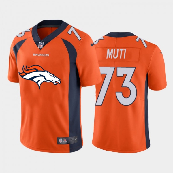 Nike Broncos 73 Netane Muti Orange Team Big Logo Vapor Untouchable Limited Jersey