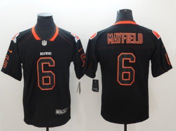 Nike Browns 6 Baker Mayfield Black Shadow Legend Limited Jersey