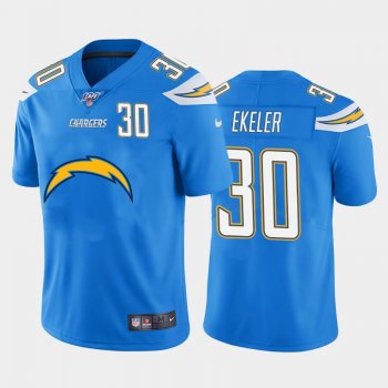 Nike Chargers 30 Austin Ekeler Blue Team Big Logo 100th Season Vapor Untouchable Limited Jersey