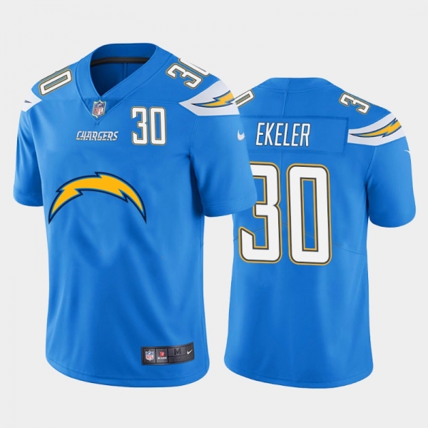 Nike Chargers 30 Austin Ekeler Blue Team Big Logo Number Vapor Untouchable Limited Jersey