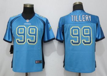 Women's Nike Chargers 99 Jerry Tillery Blue Drift Fashion Limited Jersey