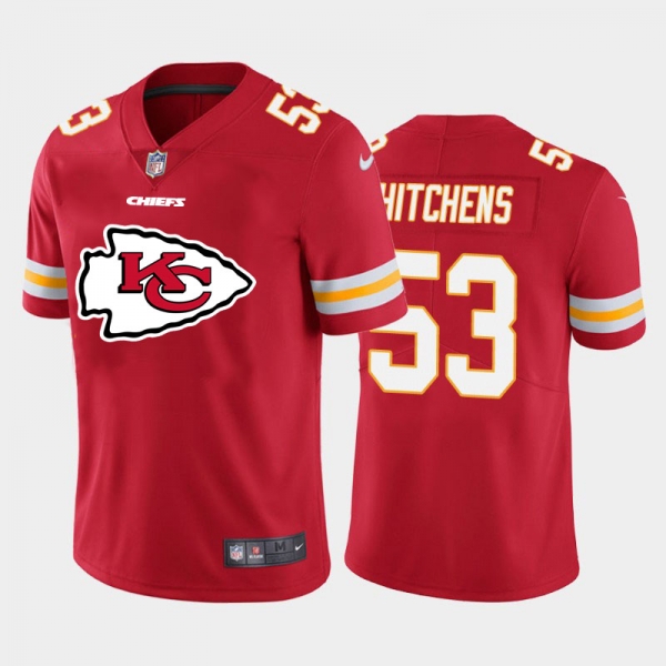 Nike Chiefs 53 Anthony Hitchens Red Team Big Logo Vapor Untouchable Limited Jersey