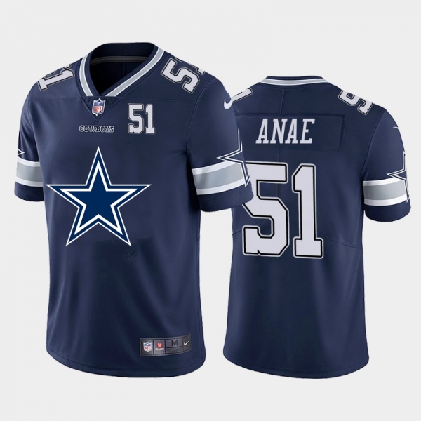 Nike Cowboys 51 Bradlee Anae Navy Team Big Logo Number Vapor Untouchable Limited Jersey