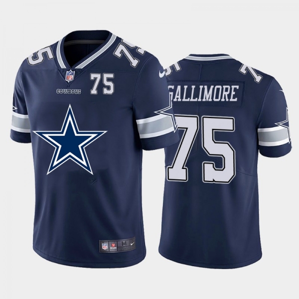 Nike Cowboys 75 Neville Gallimore Navy Team Big Logo Number Vapor Untouchable Limited Jersey