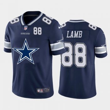 Nike Cowboys 88 Ceedee Lamb Navy Team Big Logo Number Vapor Untouchable Limited Jersey