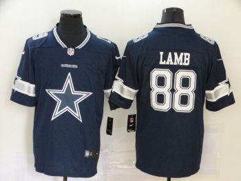 Nike Cowboys 88 Ceedee Lamb Navy Team Big Logo Vapor Untouchable Limited Jersey