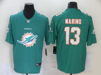 Nike Dolphins 13 Dan Marino Aqua Team Big Logo Vapor Untouchable Limited Jersey