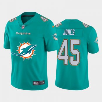 Nike Dolphins 45 Brandon Jones Aque Team Big Logo Vapor Untouchable Limited Jersey