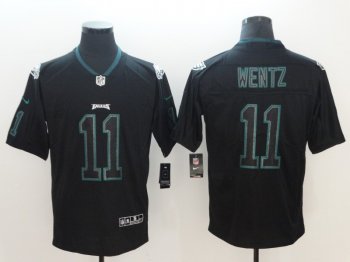 Nike Eagles 11 Carson Wentz Black Shadow Legend Limited Jersey