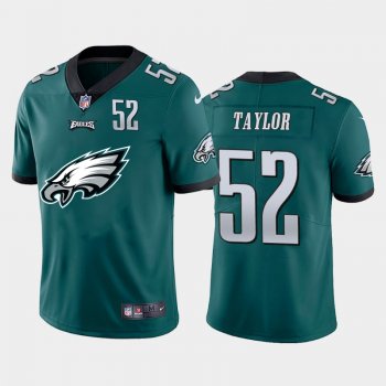 Nike Eagles 52 Davion Taylor Green Team Big Logo Number Vapor Untouchable Limited Jersey