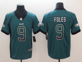 Nike Eagles 9 Nick Foles Green Drift Fashion Limited Jersey