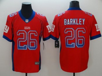 Nike Giants 26 Saquon Barkley Red Drift Fashion Limited Jersey