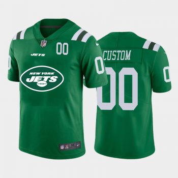 Nike Jets Customized Green Team Big Logo Number Vapor Untouchable Limited Jersey