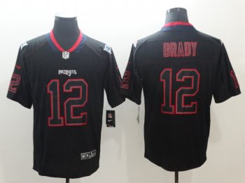 Nike Patriots 12 Tom Brady Black Shadow Legend Limited Jersey