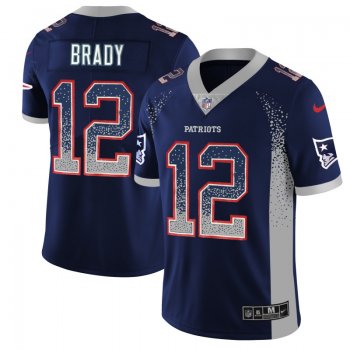 Nike Patriots 12 Tom Brady Navy Drift Fashion Limited Jersey