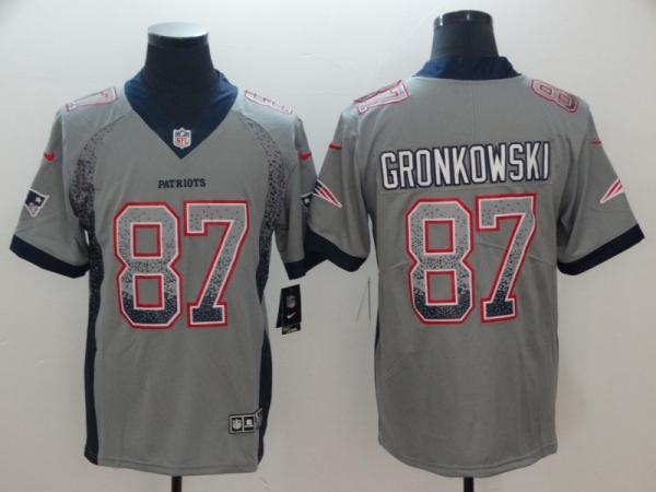 Nike Patriots 87 Rob Gronkowski Gray Drift Fashion Limited Jersey