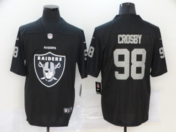 Nike Raiders 98 Maxx Crosby Black Team Big Logo Vapor Untouchable Limited Jersey