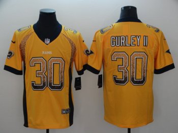 Nike Rams 30 Todd Gurley II Gold Drift Fashion Limited Jersey