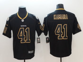 Nike Saints 41 Alvin Kamara Black Shadow Legend Limited Jersey