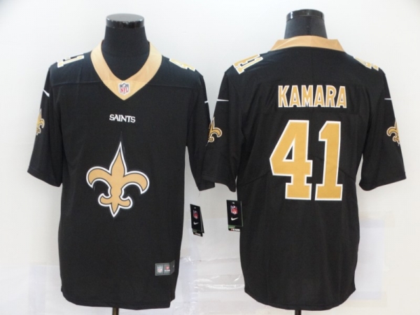 Nike Saints 41 Alvin Kamara Black Team Big Logo Vapor Untouchable Limited Jersey