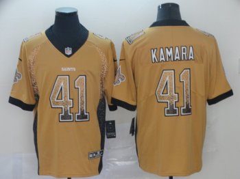 Nike Saints 41 Alvin Kamara Cream Drift Fashion Limited Jersey