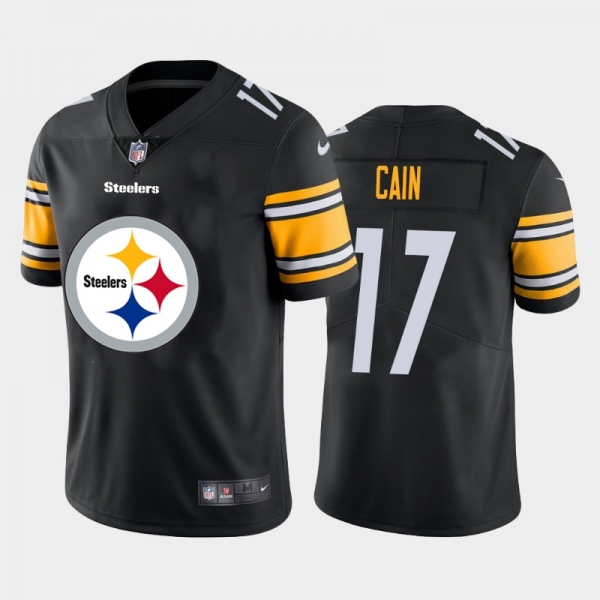 Nike Steelers 17 Deon Cain Black Team Big Logo Vapor Untouchable Limited Jersey