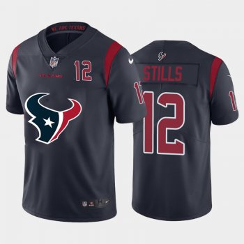 Nike Texans 12 Kenny Stills Navy Team Big Logo Number Color Rush Limited Jersey