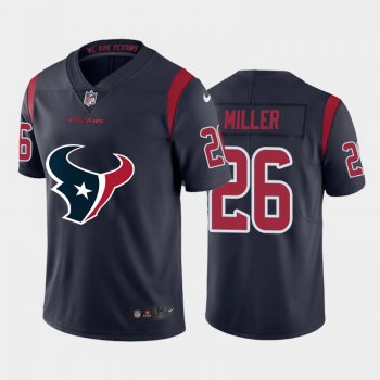 Nike Texans 26 Lamar Miller Navy Team Big Logo Color Rush Limited Jersey