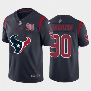 Nike Texans 90 Ross Blacklock Navy Team Big Logo Number Color Rush Limited Jersey