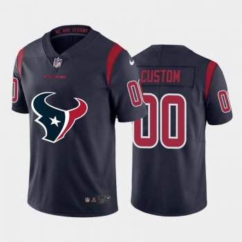 Nike Texans Customized Navy Team Big Logo Color Rush Limited Jersey