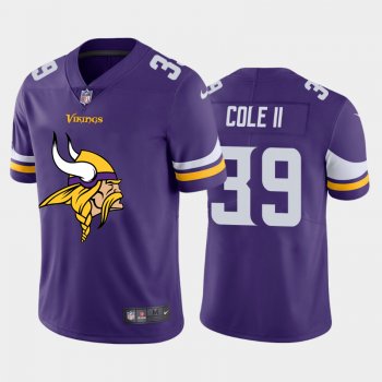 Nike Vikings 39 Brian Cole II Purple Team Big Logo Vapor Untouchable Limited Jersey