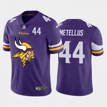 Nike Vikings 44 Josh Metellus Purple Team Big Logo Number Vapor Untouchable Limited Jersey