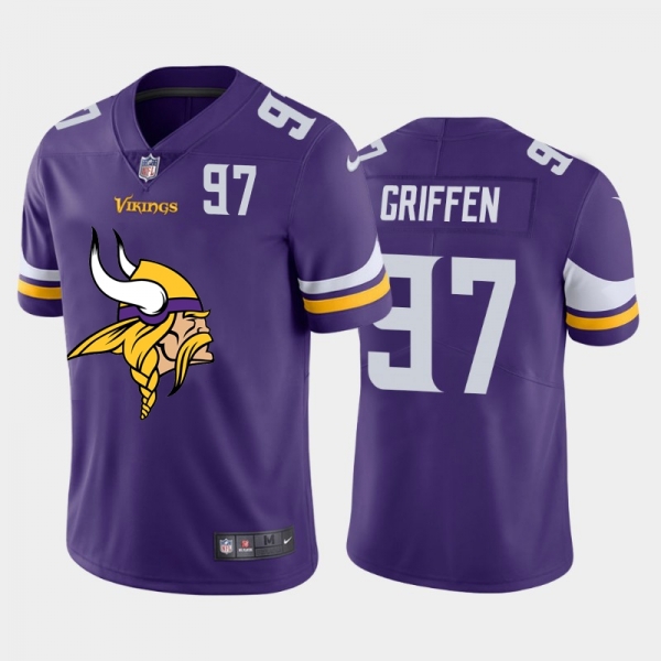 Nike Vikings 97 Everson Griffen Purple Team Big Logo Number Vapor Untouchable Limited Jersey