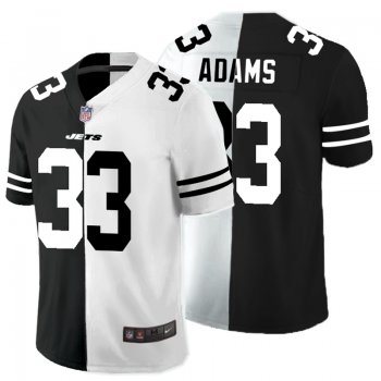 Nike Jets 33 Jamal Adams Black And White Split Vapor Untouchable Limited Jersey