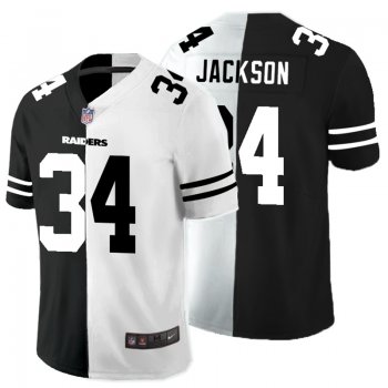 Nike Raiders 34 Bo Jackson Black And White Split Vapor Untouchable Limited Jersey