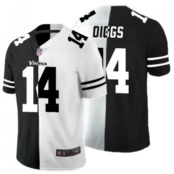 Nike Vikings 14 Stefon Diggs Black And White Split Vapor Untouchable Limited Jersey