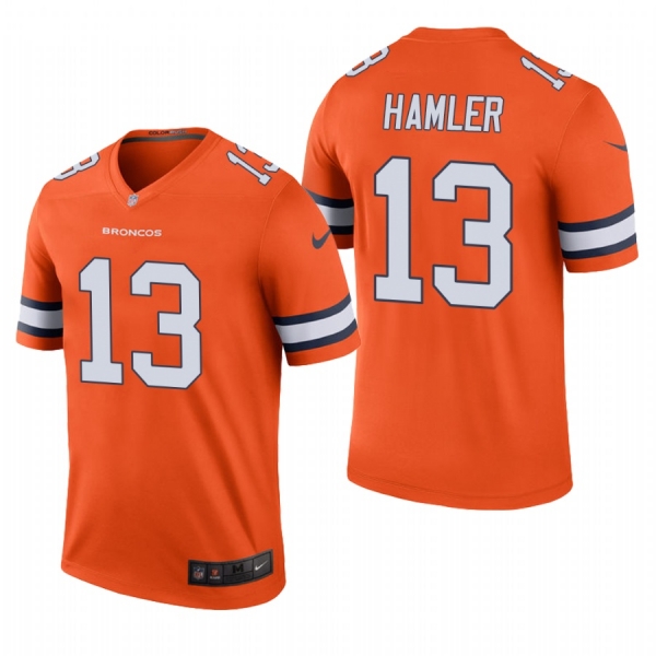 KJ Hamler Denver Broncos Orange Color Rush Legend Jersey 2020 NFL Draft