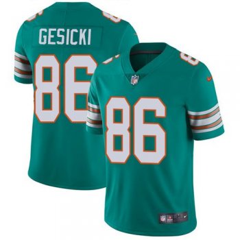 Nike Dolphins 86 Mike Gesicki Aqua Throwback Vapor Untouchable Limited Jersey