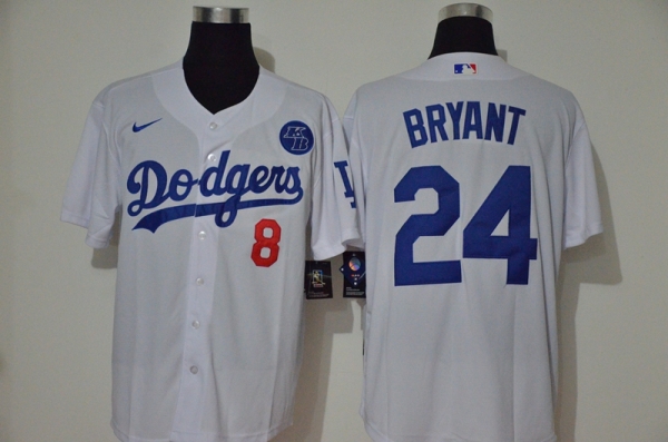 Dodgers 24 Kobe Bryant White 2020 Nike KB Cool Base Jersey