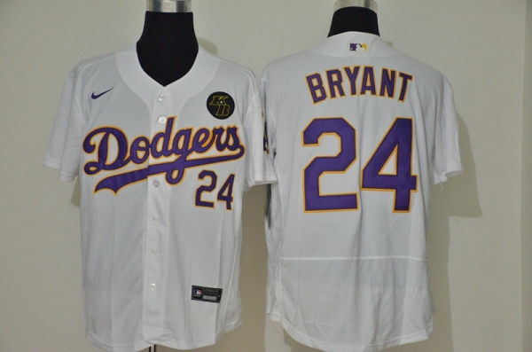 Dodgers 24 Kobe Bryant White 2020 Nike KB Flexbase Jersey