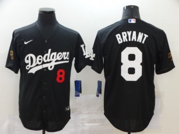 Dodgers 8 Kobe Bryant Black 2020 Nike Cool Base Jersey