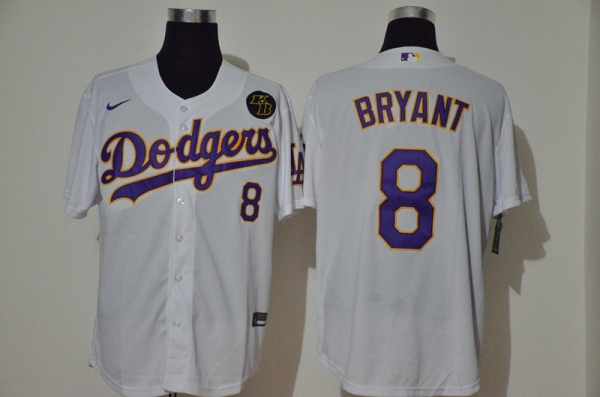 Dodgers 8 Kobe Bryant White 2020 Nike KB Cool Base Jersey