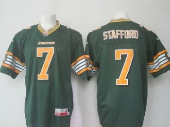 Edmonton Eskimos #7 Kenny Stafford Green Stitched CFL Jersey