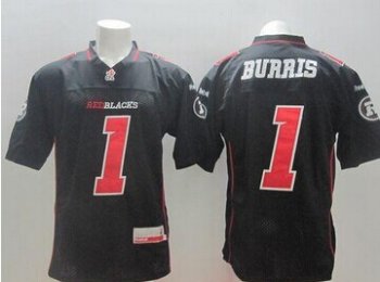 Ottawa Redblacks #1 Henry Burris Black Stitched CFL Jersey