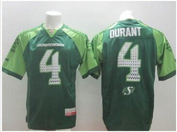 Roughriders #4 Darian Durant White Stitched Signature CFL Jersey